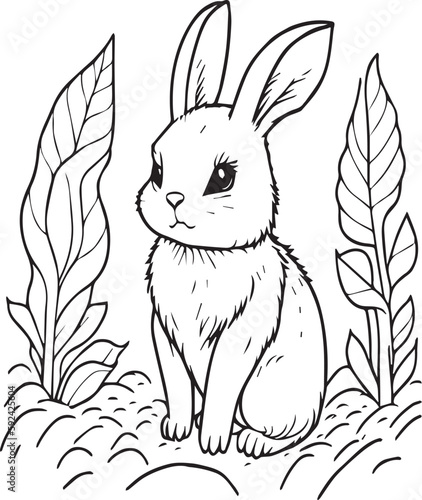 Coniglio - Coloring page