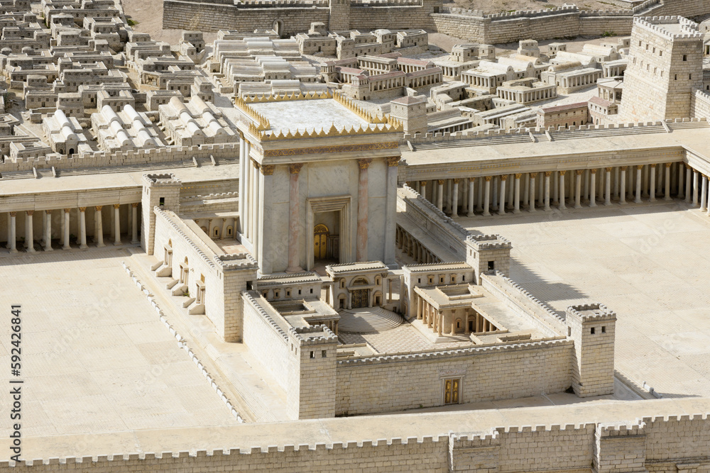 Naklejka premium Second Temple - model of the ancient Jerusalem. Israel Museum