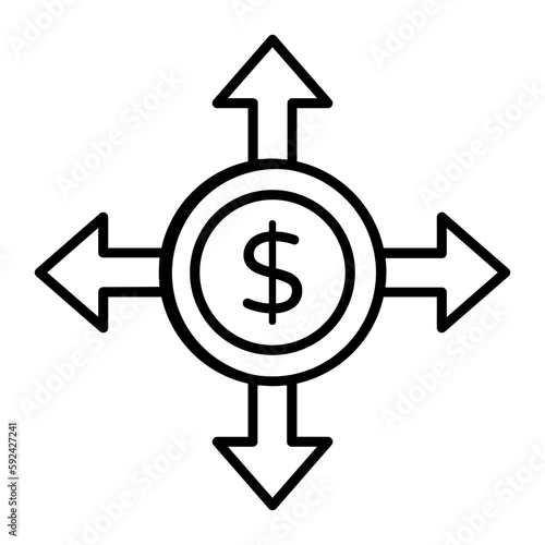Flexible Funding Thin Line Icon
