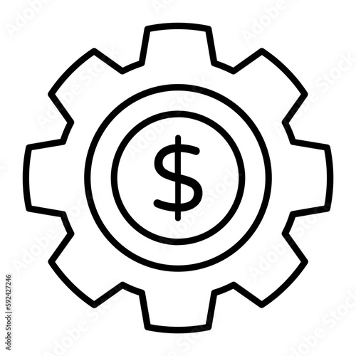 Inflation Management Thin Line Icon