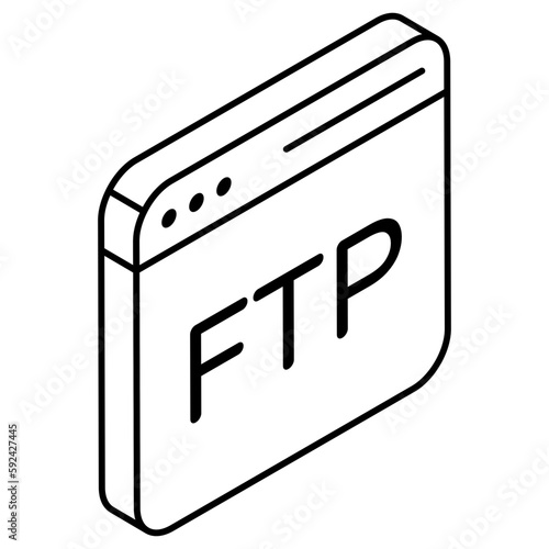 A unique design icon of file transfer protocol 
