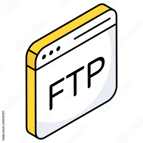 A unique design icon of file transfer protocol 