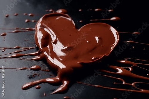 chocolate em formato de coração  photo