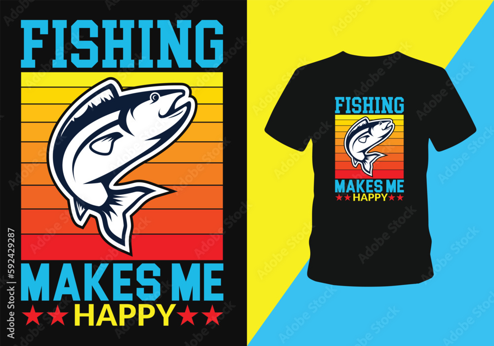 Weekend forecast fishing with a chance of drinking quote vector design template.