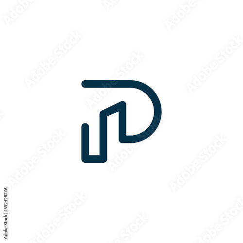 letter P city logo. modern and unique combination of letter P and city building logo template 