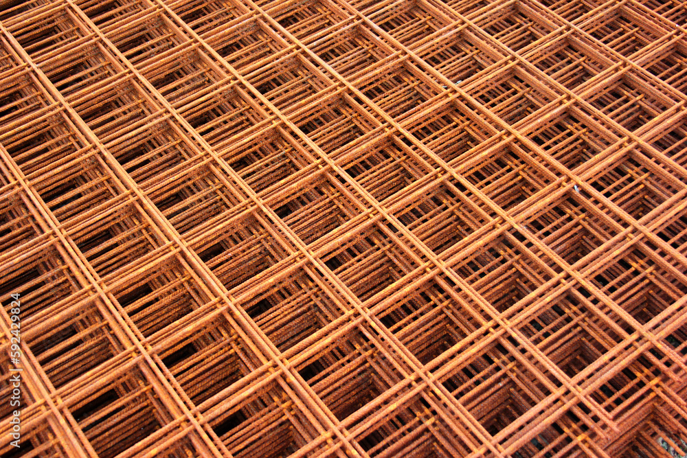 Rusty steel rebar grids, abstract construction backround Rusty steel rebar grids, abstract construction backround