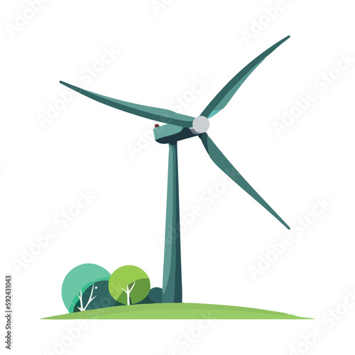 Wind turbines generate electricity environment resources
