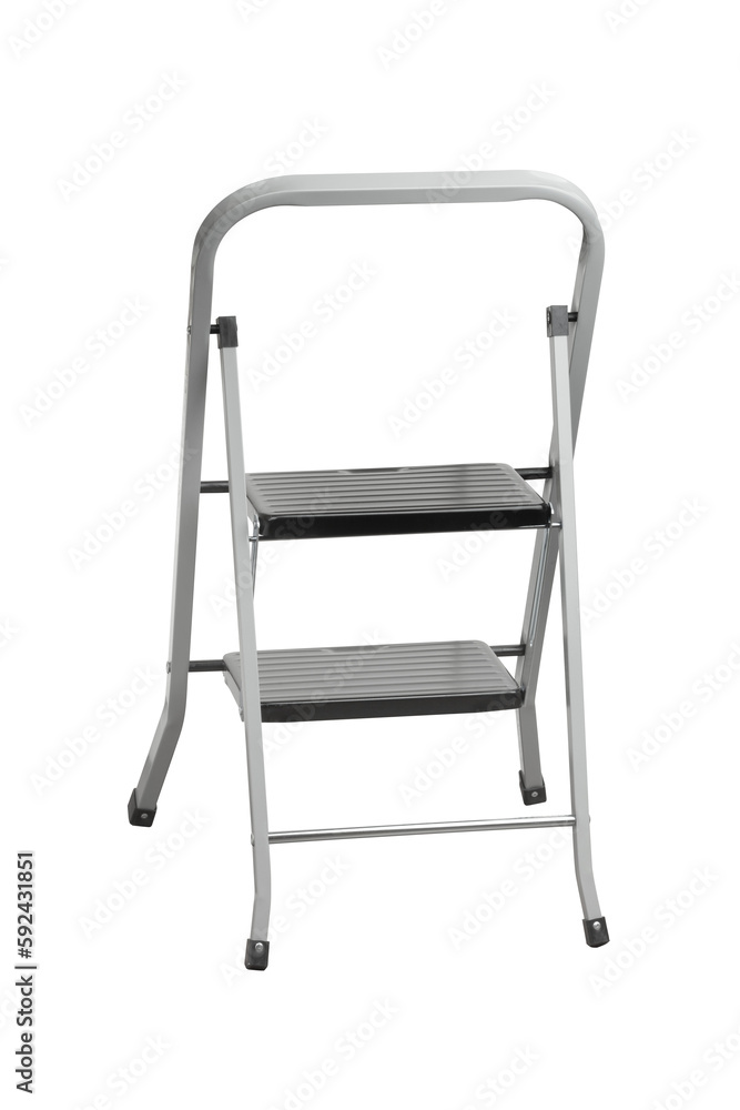 Aluminum stepladder isolated on a transparent background Aluminum stepladder isolated on a transparent background