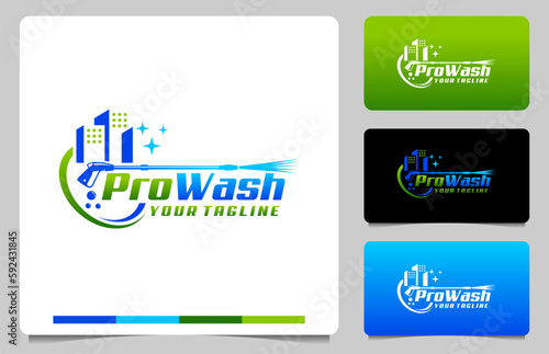 pressure wash logo design template