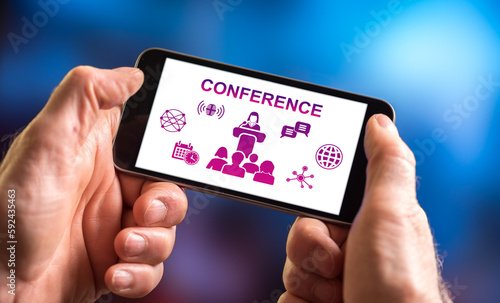 Conference concept on a smartphone