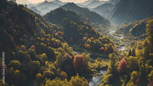 Enchanted Hours: Countryside Landscapes in Autumn and Spring - Generated AI