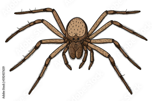 Cartoon character spider isolated white background Generative AI