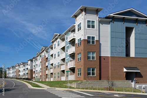 Typical new suburban apartment building © Konstantin L