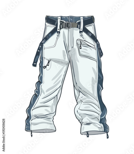 Denim pants with pockets, a modern design