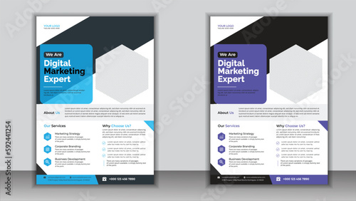 Corporate business A4 flyer template design, vector brochure design, cover modern layout, annual report, poster flyer design.