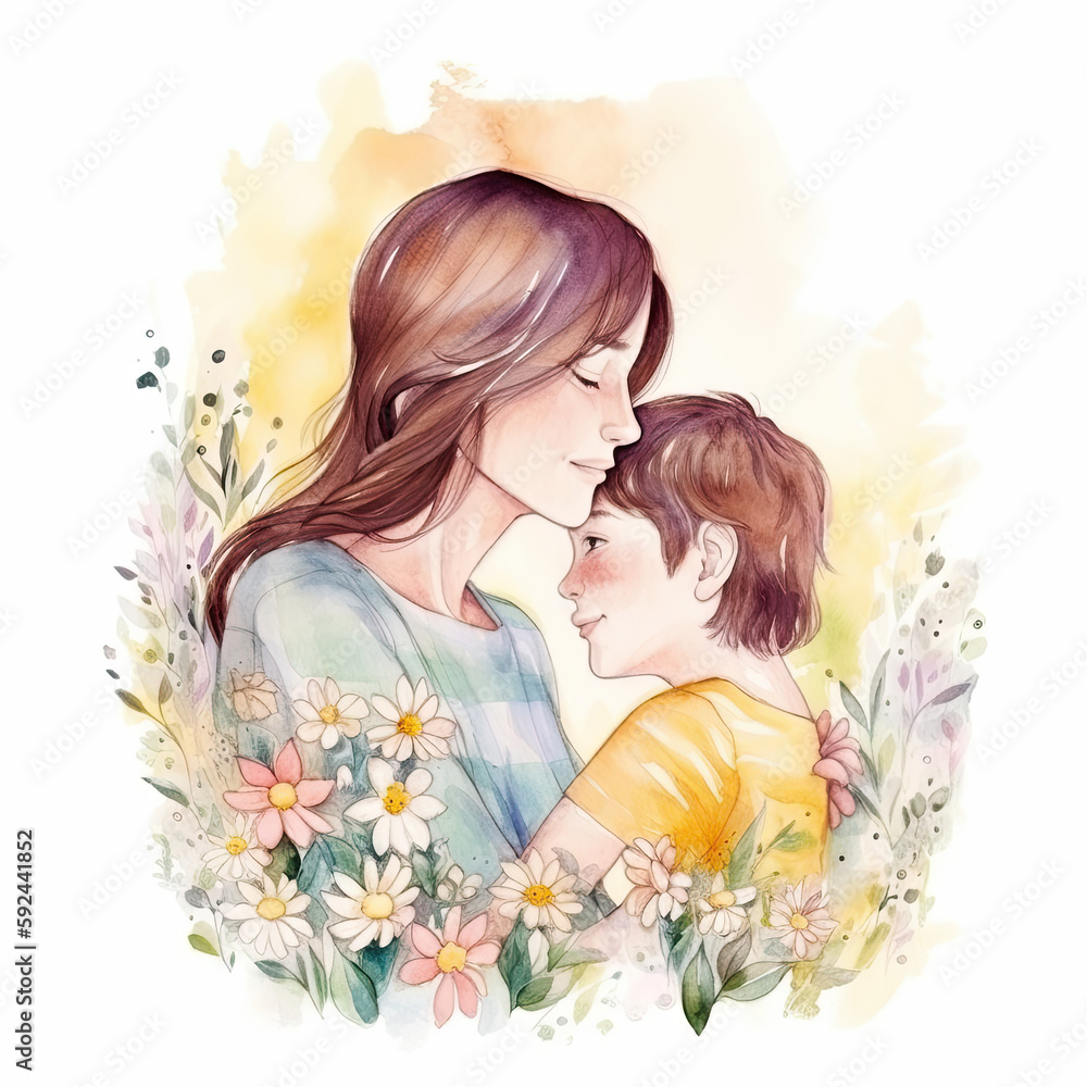Happy mother's day greeting card. Generative AI. Happy mother's day greeting card. Generative AI.