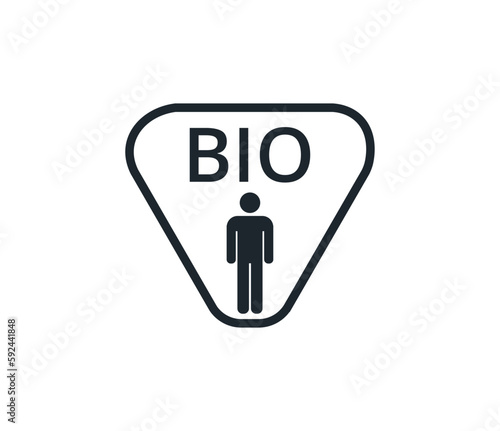 Biological Material of Human Origin Symbol. 