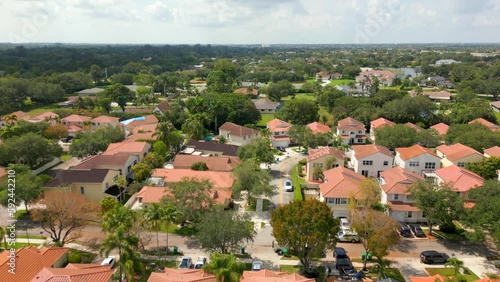 Drone footage luxury homes in Davie FL photo
