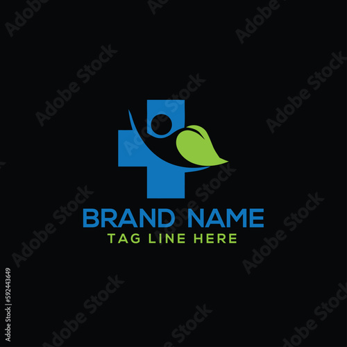 Healthcare Cross Sign Logo Template
