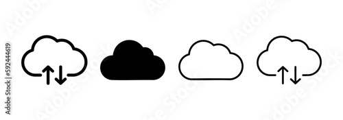 Cloud icon vector for web and mobile app. cloud sign and symbol