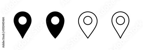 Pin icon vector for web and mobile app. Location sign and symbol. destination icon. map pin