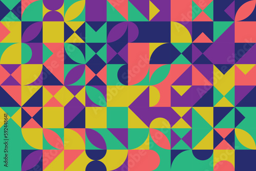 Wallpaper Mural Abstract Neo Geo Bauhaus Geometrical Pattern Torontodigital.ca