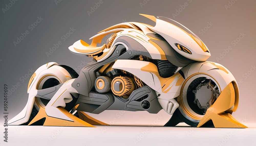 Fototapeta premium futuristic modern motorcycle concept by ai generative