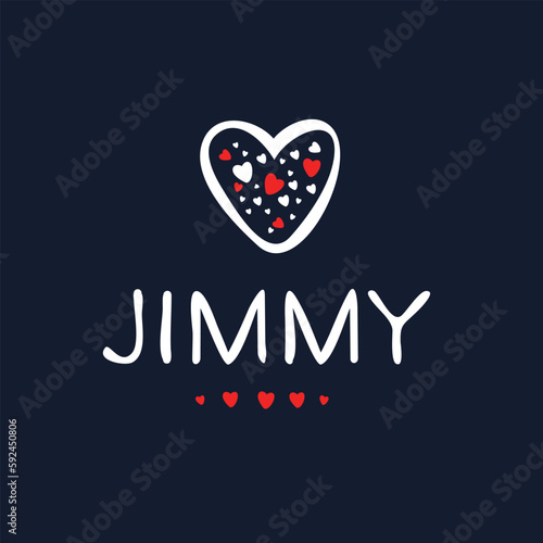 (Jimmy) Calligraphy name, Vector illustration.