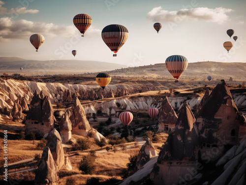 Captivating Hot Air Balloon Ride Over Cappadocia - generative ai