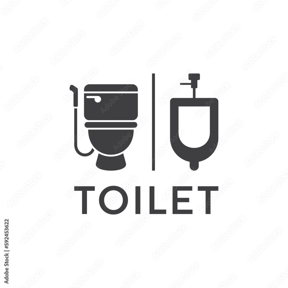 illustration of urinal, urinoir icon, toilet, vector art. illustration of urinal, urinoir icon, toilet, vector art.