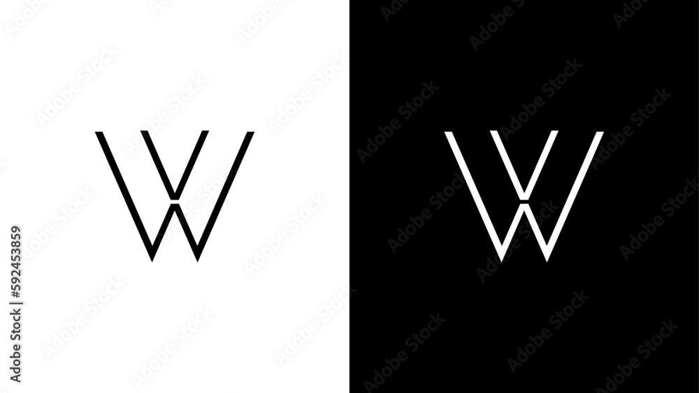 Creative and Minimalist Letter VW Logo Design Icon, Editable in Vector Format in Black and White Color, Universal elegant vector sign design. Premium business logotype. Creative and Minimalist Letter VW Logo Design Icon, Editable in Vector Format in Black and White Color, Universal elegant vector sign design. Premium business logotype.