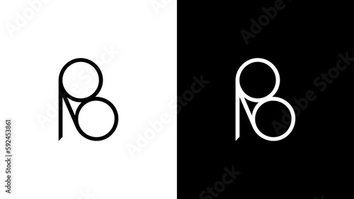 Creative and Minimalist Letter R8 Logo Design Icon, Editable in Vector Format in Black and White Color, Universal elegant vector sign design. Premium business logotype. photo