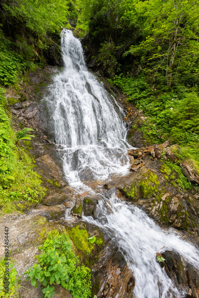 Teufelsbach Wasserfall,  Fellimännlestraße. Silbertal
Austria