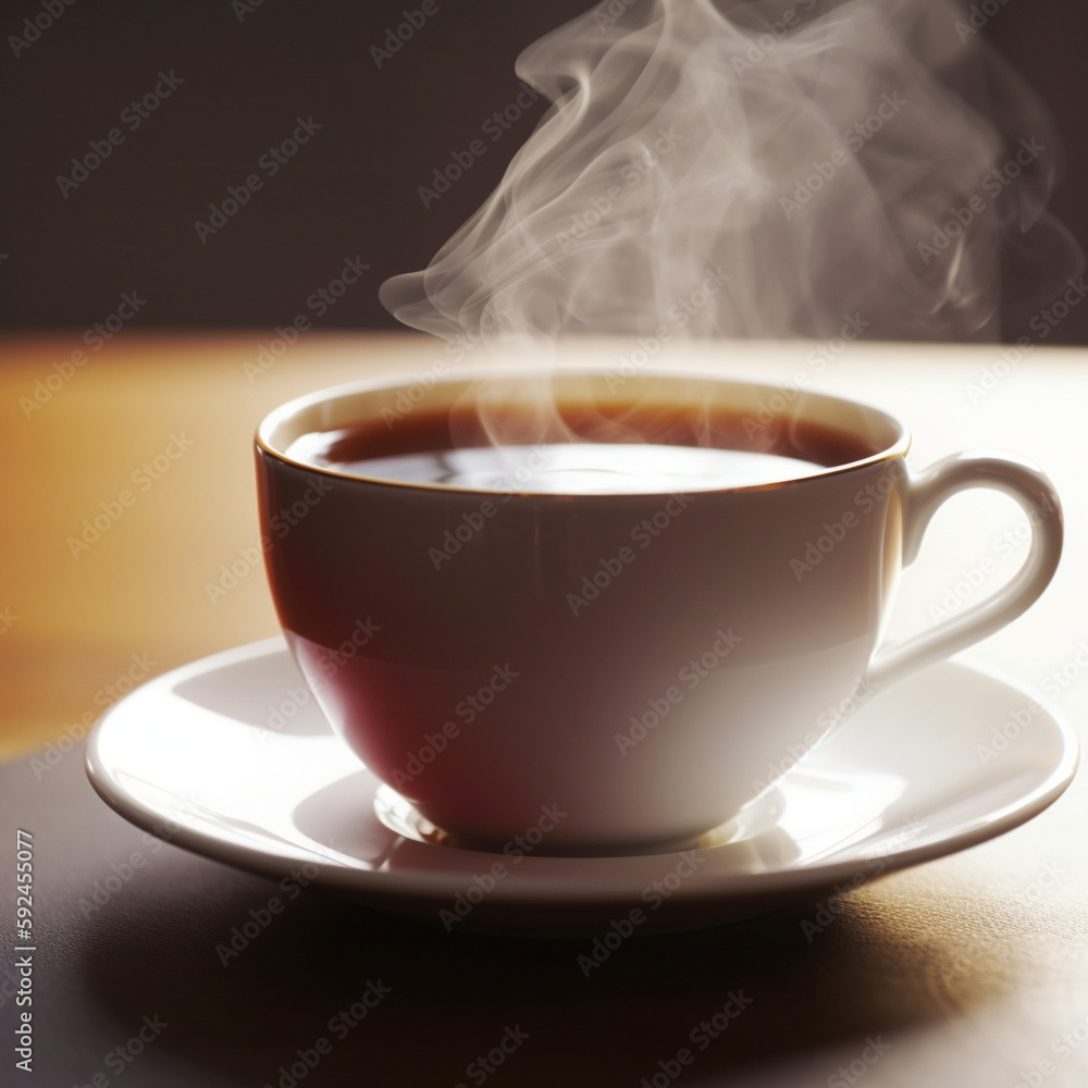 Warm cup of coffee generative AI Warm cup of coffee generative AI
