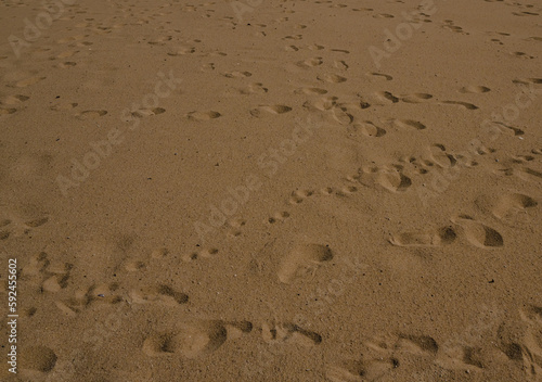 beach, sand, footprints, background image