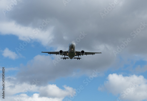passenger plane against the sky