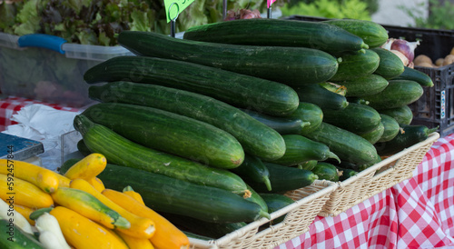 Organic Cucumbers at the Market