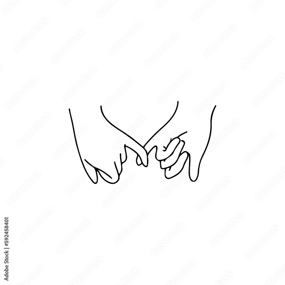 vector illustration of a pair of hands with little fingers concept vector illustration of a pair of hands with little fingers concept