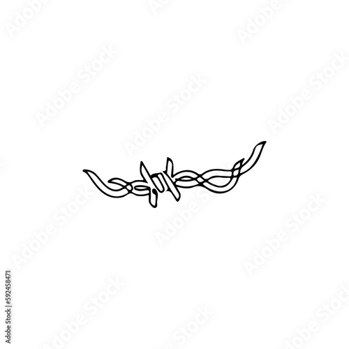 vector illustration of barbed wire