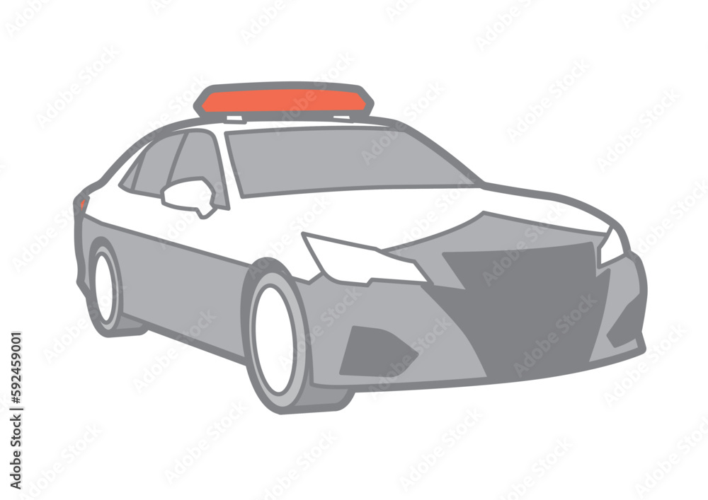 Naklejka premium PATROLCAR - VECTOR ILLUSTRATOR ON WHITE BACKGROUND - VECTOR_T419 : 592459001