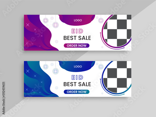 Web banner template vector