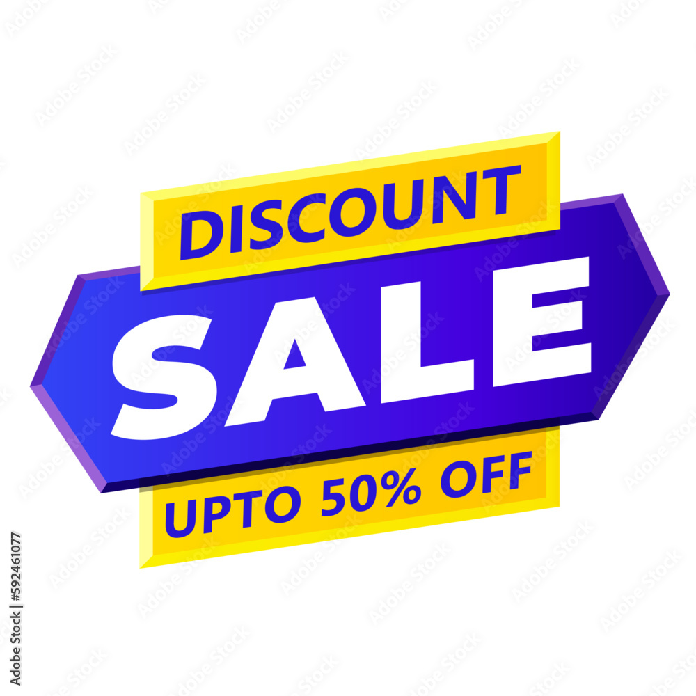 Fototapeta premium DISCOUNT SALE UPTO 50% OFF SALES BANNER 