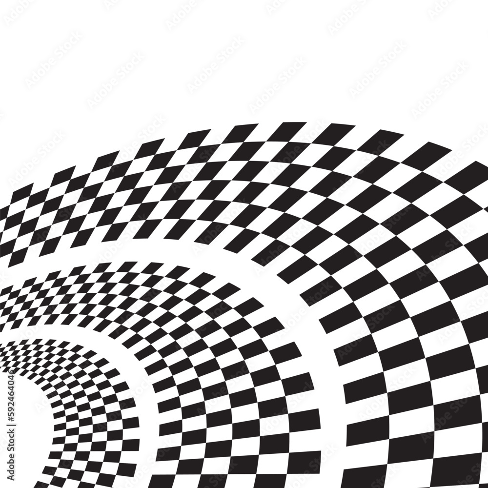 Obraz premium Black and white flag ellipses