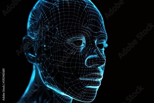 3d rendered illustration of a human head ai