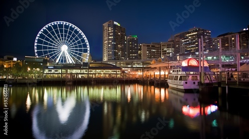 Spectacular Views of Darling Harbour's Entertainment and Dining Scene