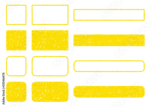 クレヨン素材　フレームパーツセット