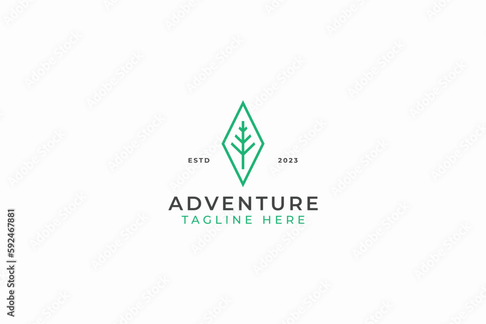 Adventure Pine Tree Simple Logo Business Creative Nature Travel Wood Brand Identity Adventure Pine Tree Simple Logo Business Creative Nature Travel Wood Brand Identity