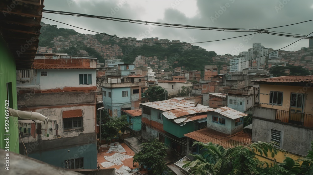 Fototapeta premium Favela Adventure: Discovering Brazil's Culture