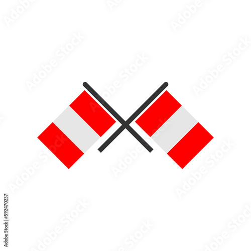 Peru flags icon set, Peru independence day icon set vector sign symbol