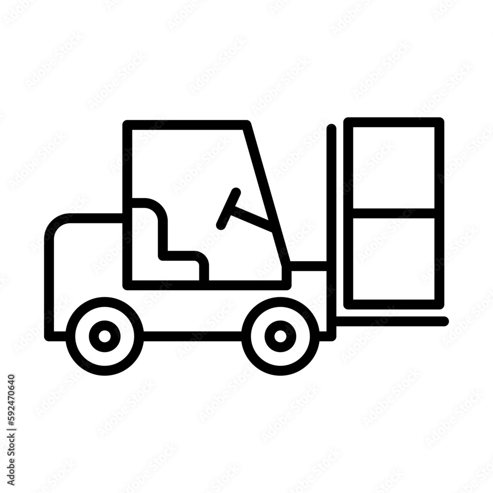 Forklift Icon Logo Design Vector Template Illustration Sign And Symbol Pixels Perfect